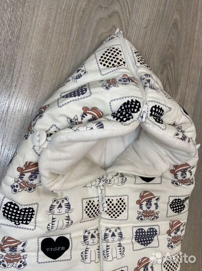 Кокон конверт на флисе осень весна