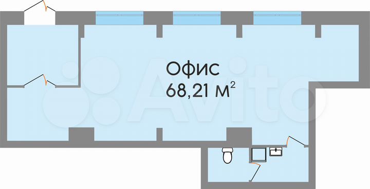 Офис, 68.21 м²