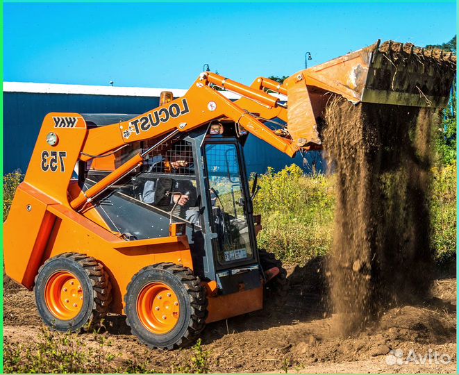 Левое стекло на мини-погрузчик Locust 752 Locust 753 Locust 903