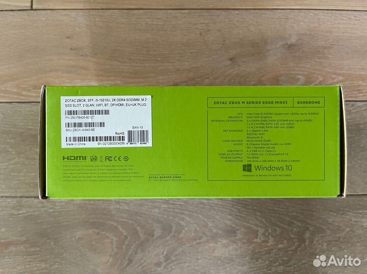 Мини компьютер zbox MSeries edge M1643