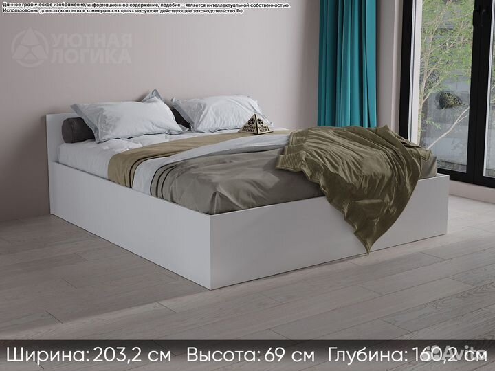 Кровать белая