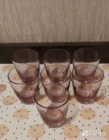 Рюмки-стопки из цветного стекла. Винтажные