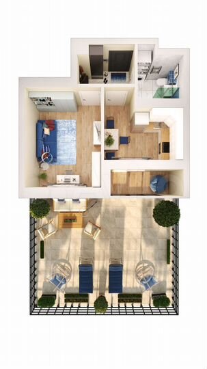 1-к. квартира, 45,2 м², 3/17 эт.