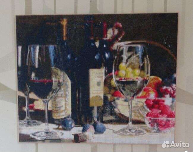 Алмазная мозаика на подрамнике 40*50 Вино