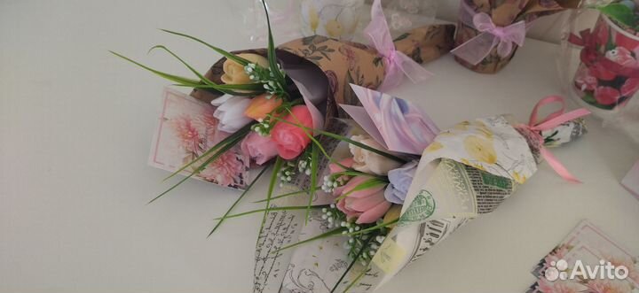 Букет цветов из мыла