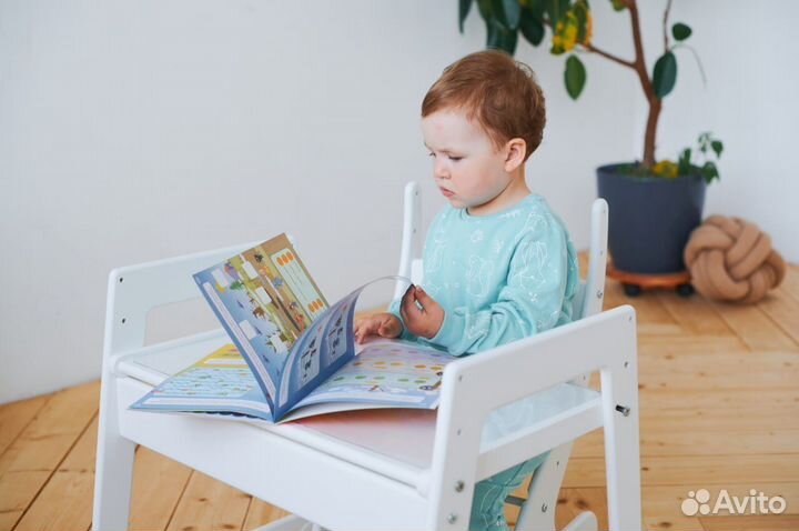 Растущий стол + стул + подушка Комплект