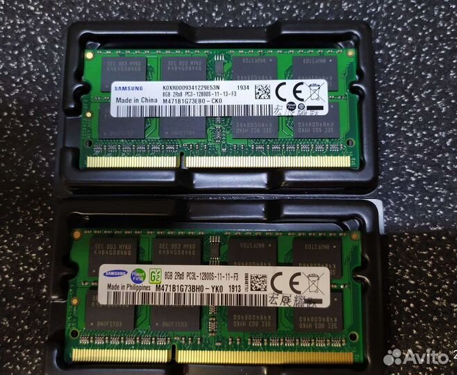 Sodimm Samsung 8gb ddr3 1.5v и 1.35v(L) 1600Mhz