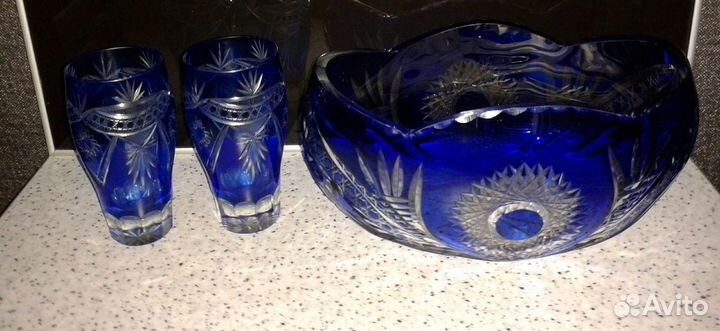 Пуншница, салатница хрусталь СССР