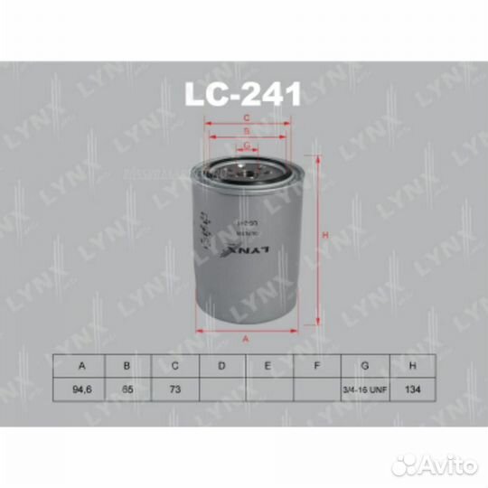 Lynxauto LC-241 Фильтр масляный