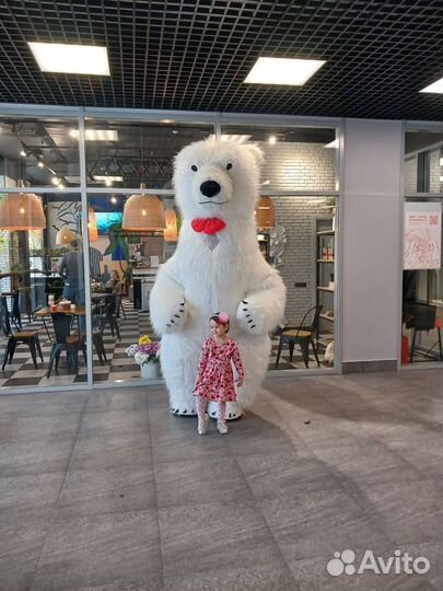 Белый мишка Поздравление Ростовой медведь