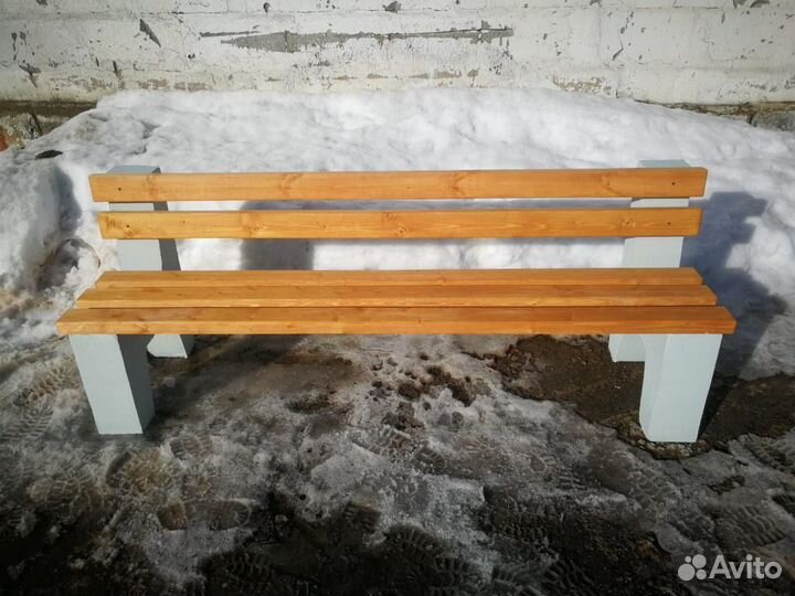 Мф 1.14 Лавочка бетонная со спинкой