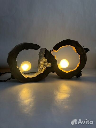 Светильники из спила дерева