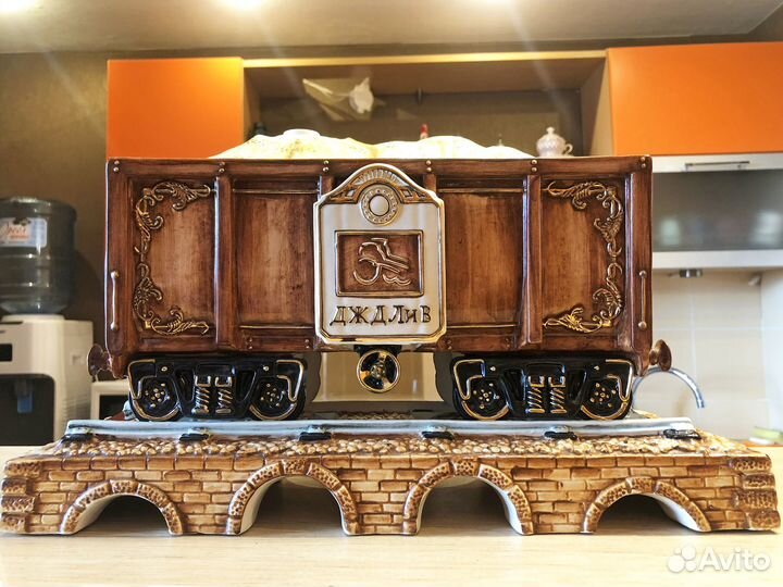 Штоф Вагон, фарфор 0,75 л редкий