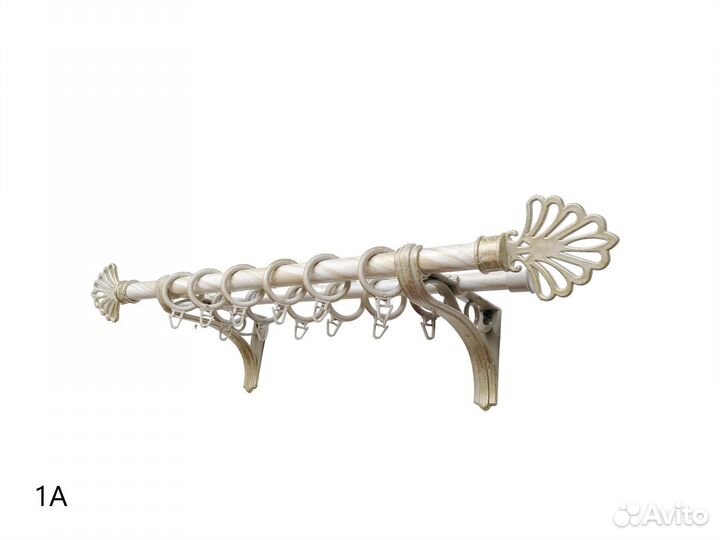 Карниз для штор металлопластиковый двухрядный