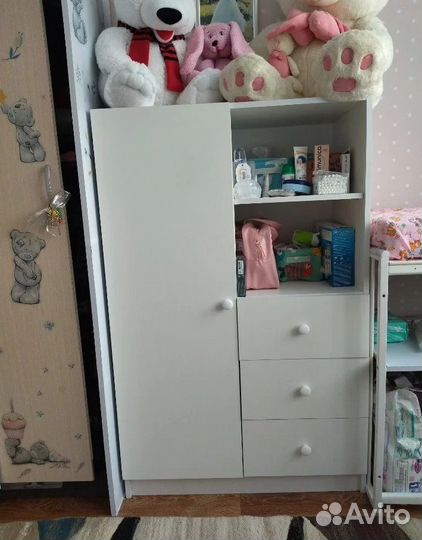 Детский мини Шкаф белый в наличии