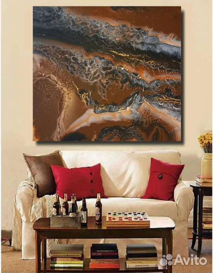 Картина флюид арт