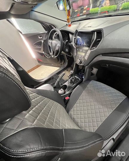 Авточехлы из экокожи Hyundai Santa Fe 3