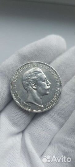 3 марки Пруссия Германия 1909 год