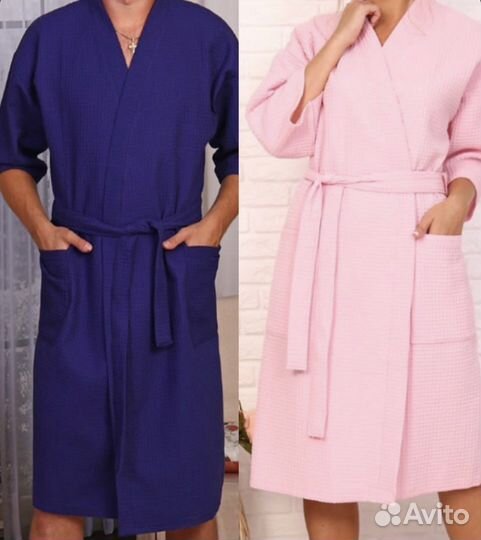 Вафельный халат новый