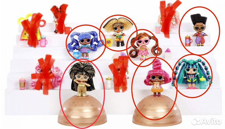 Куклы лол с париками lol Hairvibes оригинал разные