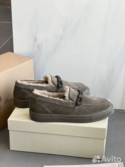 Лоферы женские на меху Brunello Cucinelli