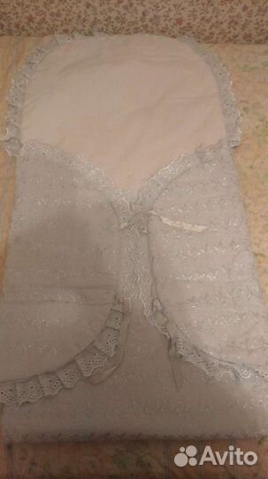 Конверт на выписку весенний и 2 пеленки-кокон