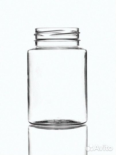 Банка 100 мл прозрачная пластиковая пэт с крышкой