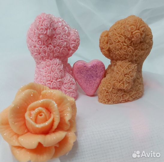 Мишки из роз.