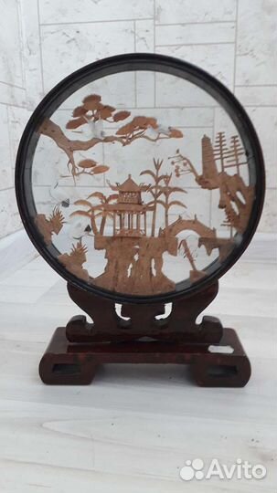 Панно диорама пробка Китай