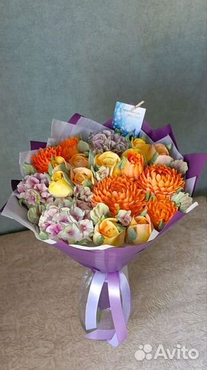 Букет из зефирных цветов