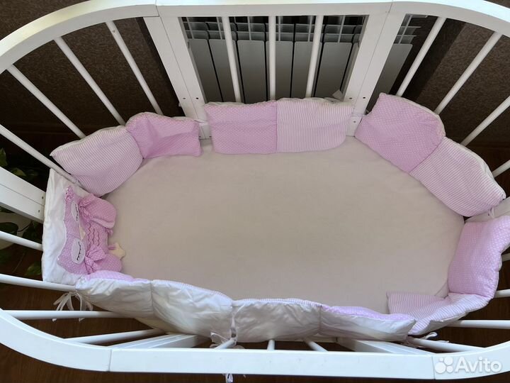 Кроватка SooHooKids из бука+матрас+бортики