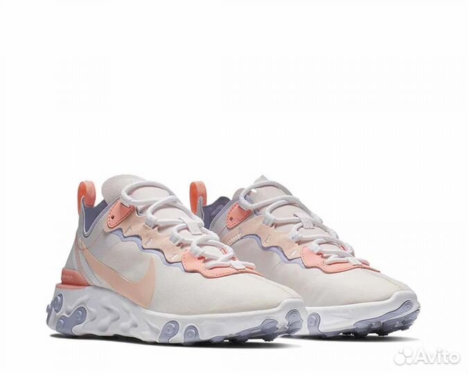 Кроссовки nike react element 55 pale pink