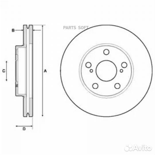 Delphi BG4711C Диск тормозной перед toyota corolla