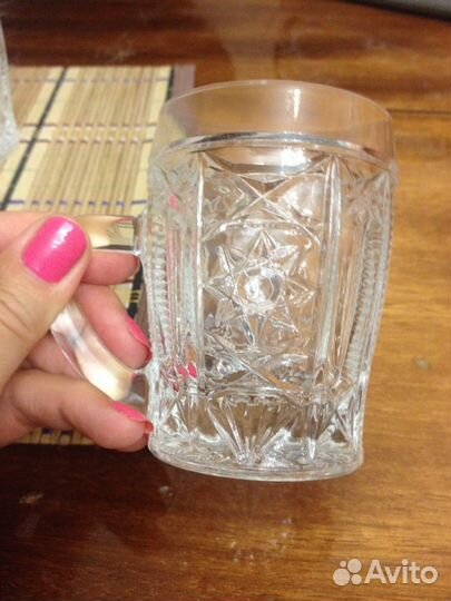 Кружечки, стаканчики, рюмки хрустальные