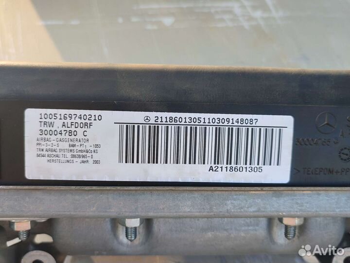 Мерседес W211 airbag в торпеду