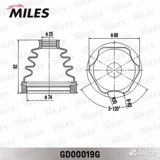 Пыльник ШРУСа nissan pathfinder R51M/navara D40M 0