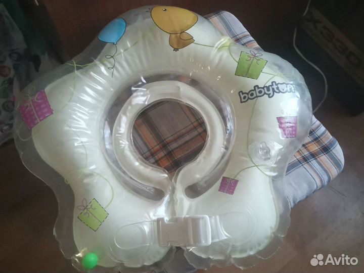 Надувной детский круг на шею - для купания