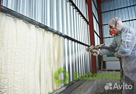 Бесшовная напыляемя теплоизоляция ппу