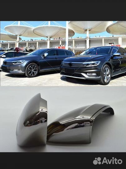 Черная зеркальная крышка для VW Passat