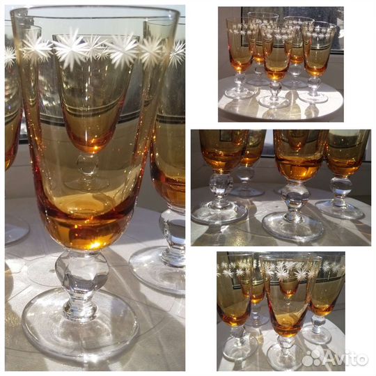 Фужеры цветное. Хрусталь