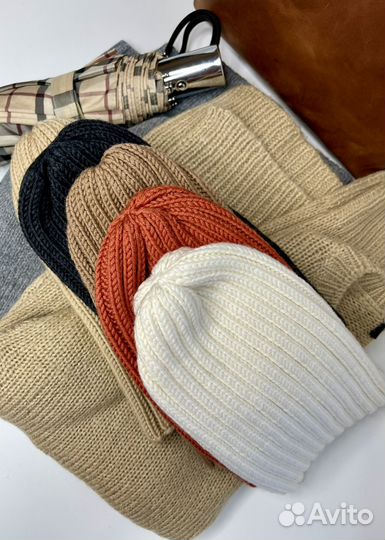 Шапка ручной работы Тыковка из мериноса