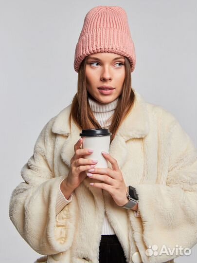 Шапка бини средней вязки Шапки Оптом