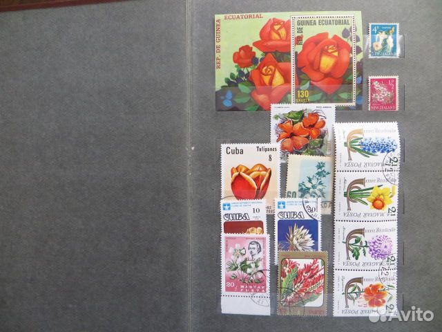 Почтовые Марки Тематический альбом Цветы