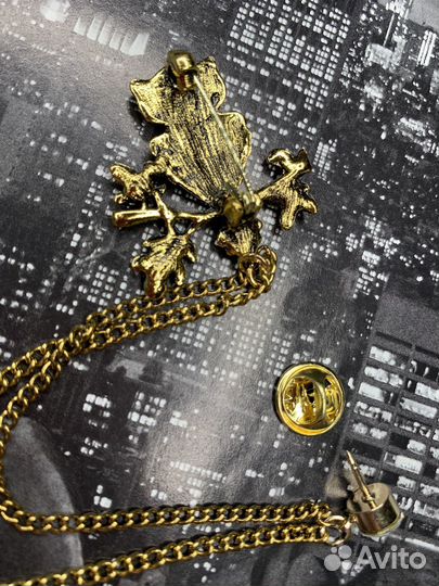 Брошь мужская Сова