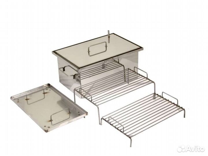 Коптильня нержавейка 2 мм с гидрозатвором