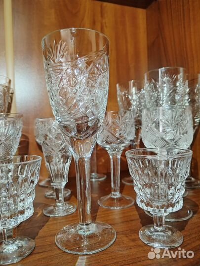 Наборы хрустальных фужеров, рюмок, стаканов