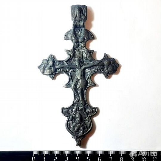 Оч. большой наперсный крест 17-18 в. курский крест