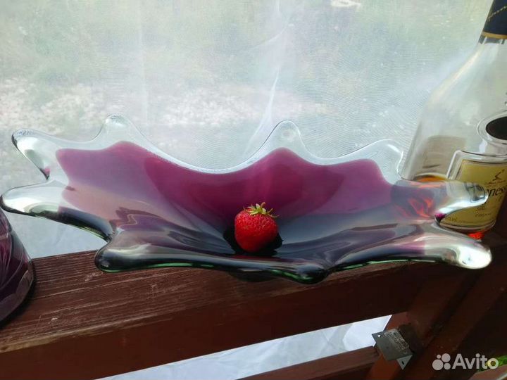 Ваза murano и красный графин фужеры лзхс