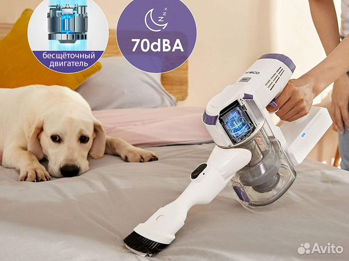 Беспроводной пылесос + LED лампа в подарок