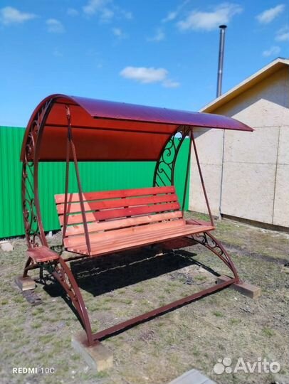 Садовые качели, кованные ворота, заборы